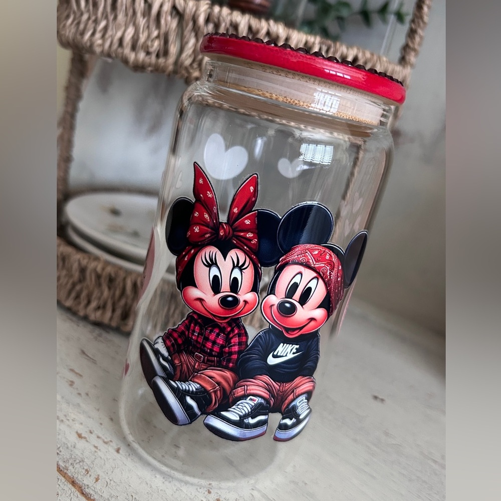 Valentines glass cup